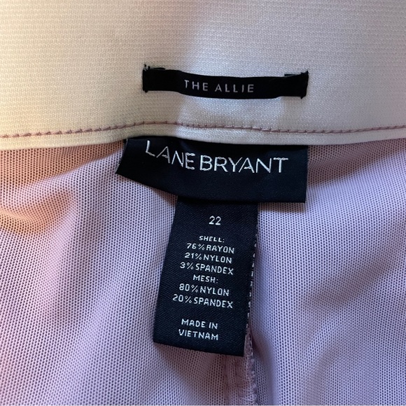 LANE BRYANT-MAUVE ALLIE SKINNY ANKLE PANT W/PEARL CUFFS-SLIMMING TUMMY PANEL-22 - Picture 7 of 7